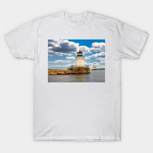 Breakwater Lighhouse and Sailboat T-Shirt